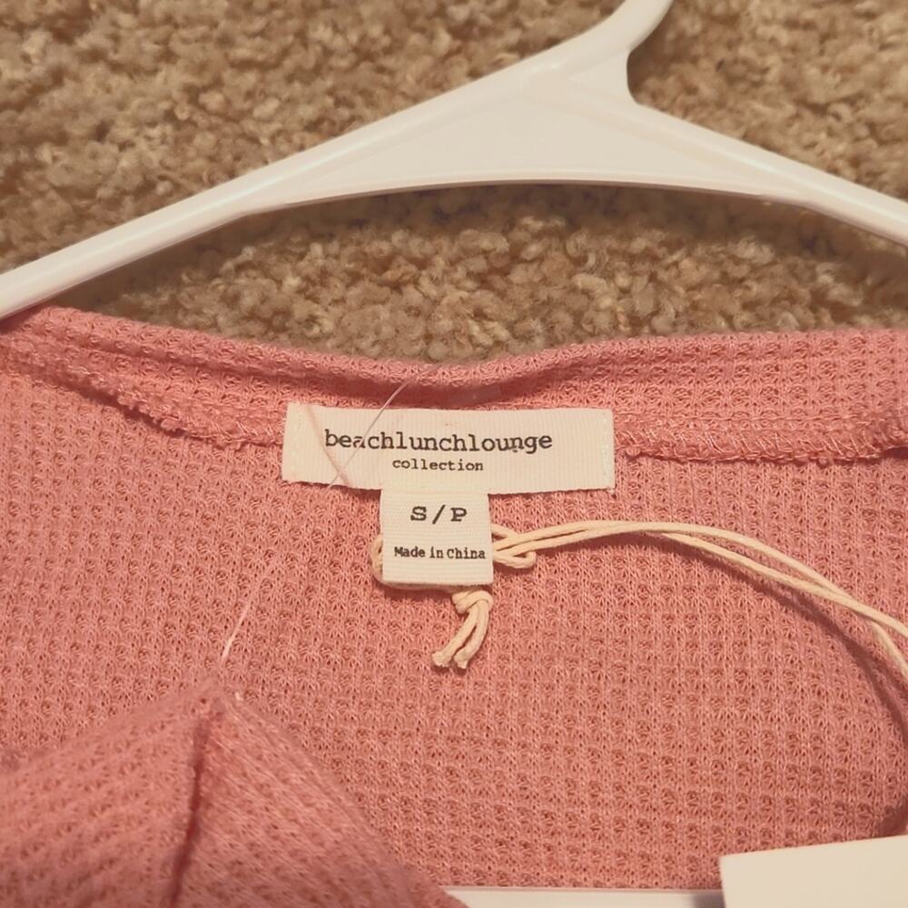 Beachlunchlounge Trace Dusty Rose Waffle Knit Thermal Size SM‎ Design Cuffs - Picture 7 of 11